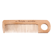 Деревянная Расческа Тимбэ Продакшен (с отверстием частый зуб) 155 мм