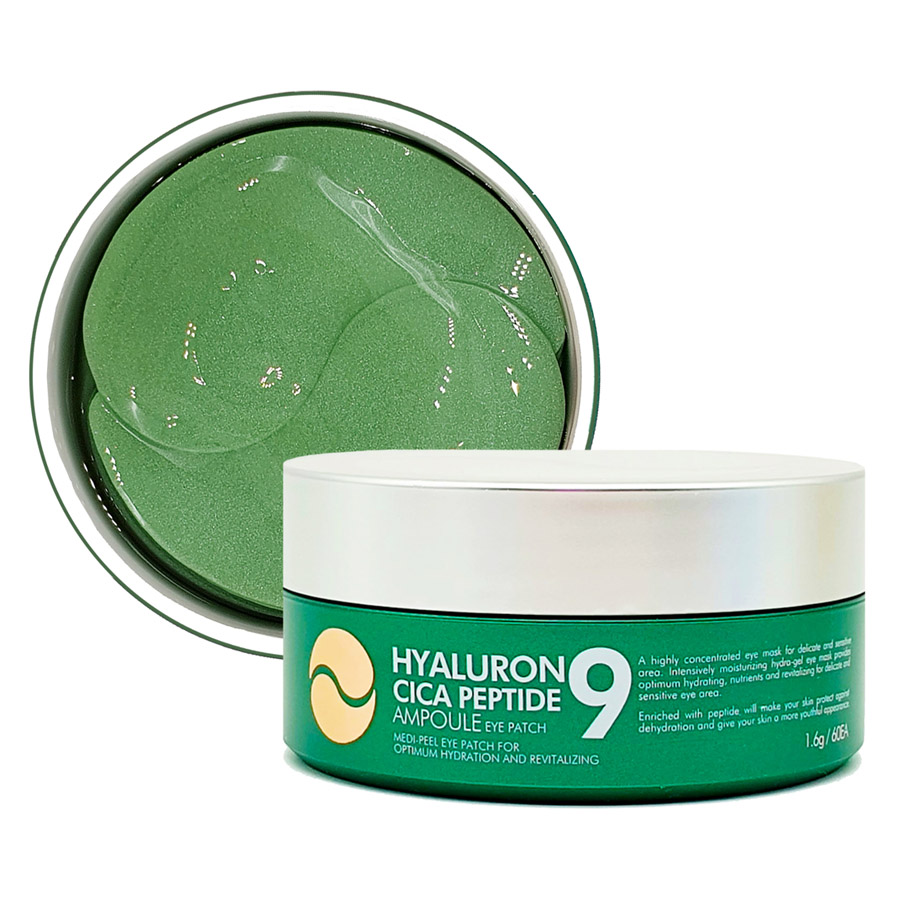 Гидрогелевые патчи для глаз Medi-Peel Hyaluron Cica Peptide 9 Ampoule Eye Patch с пептидами 60 шт фото