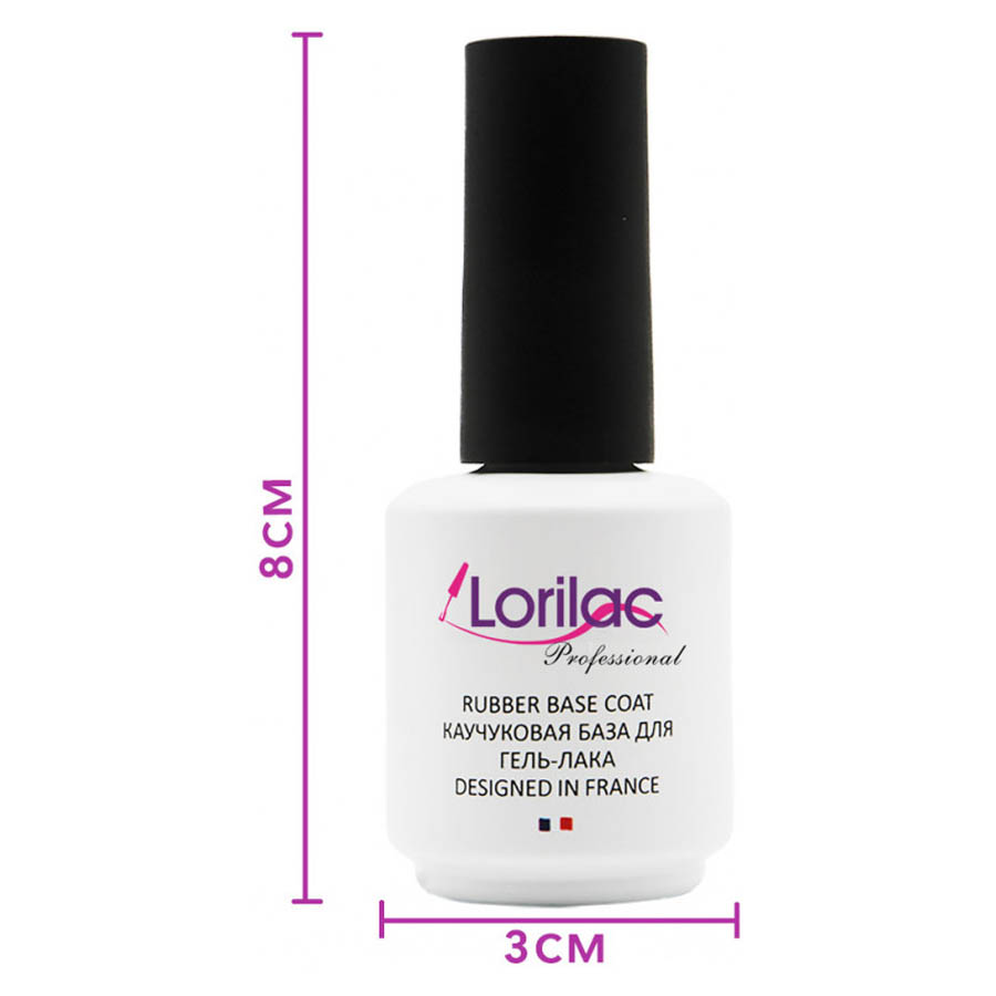 Каучуковая база Lorilac Professional Rubber Base Coat 15 ml фото