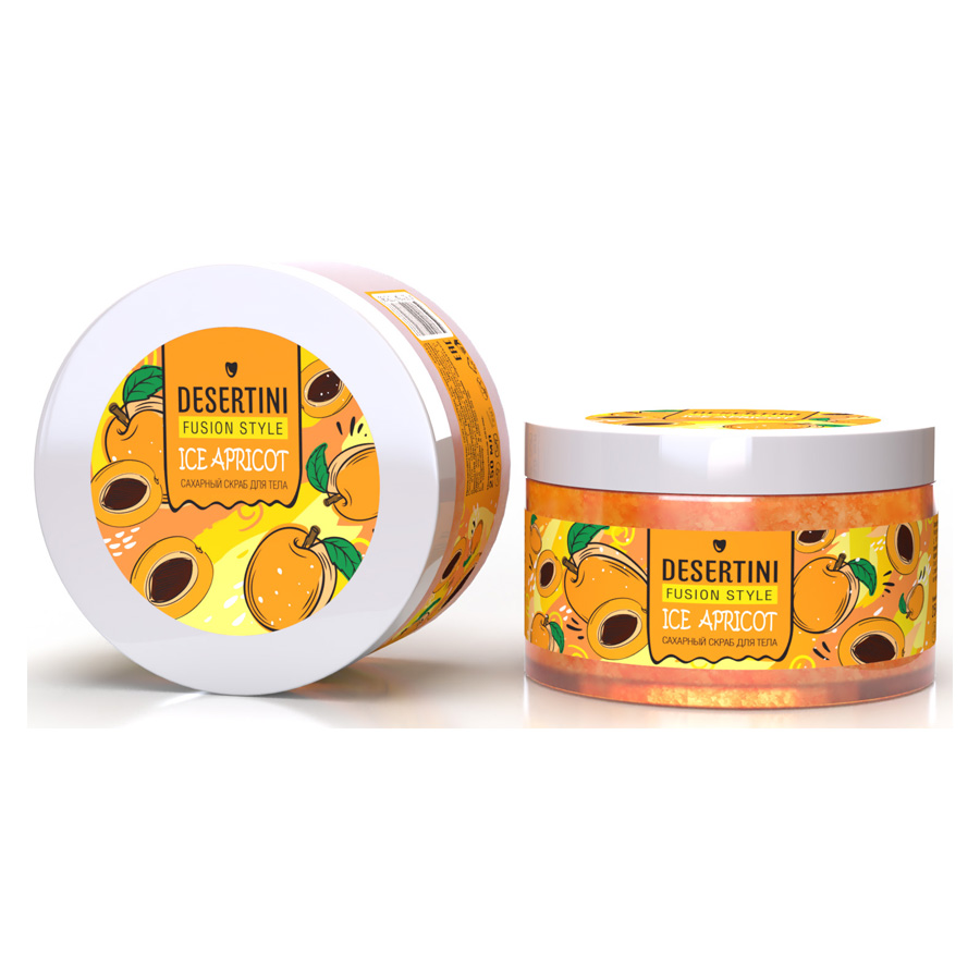 Скраб для тела Desertini Fusion Style сахарный Ледяной Абрикос 250 ml фото