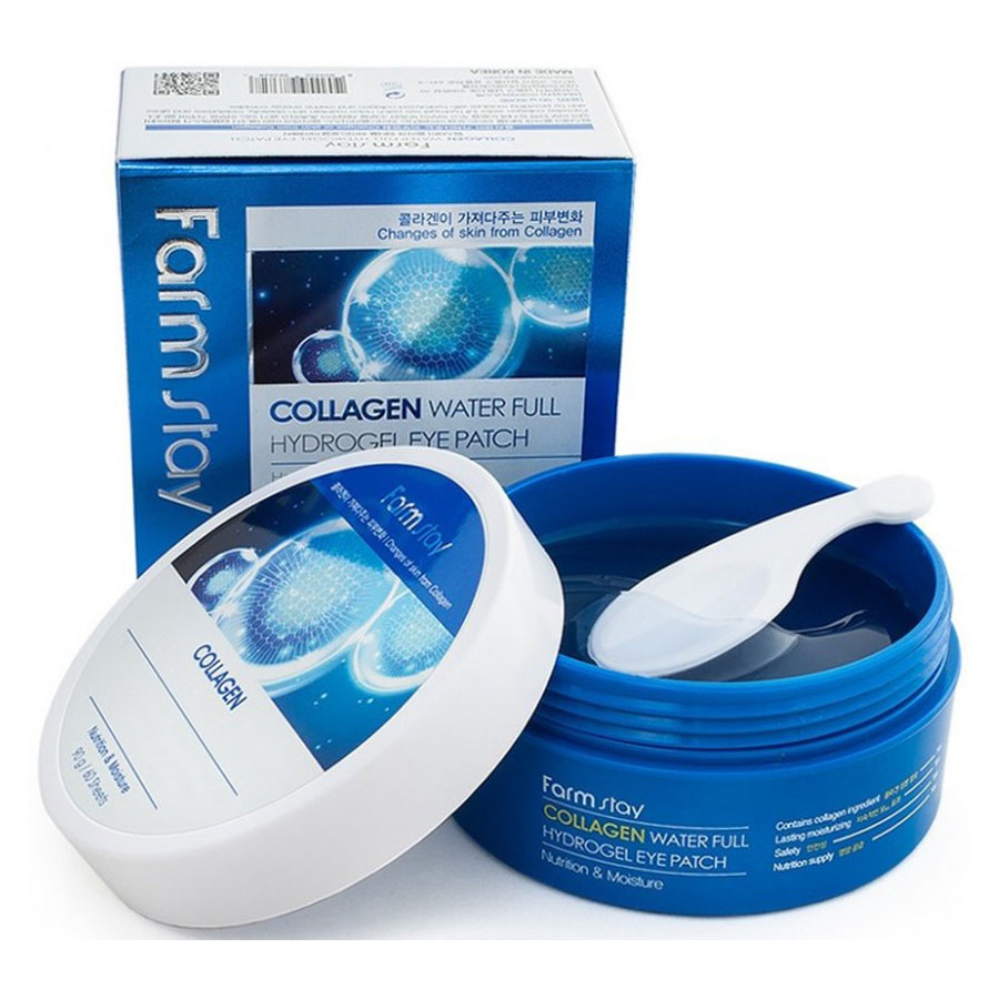 Гидрогелевые патчи для глаз FarmStay Collagen Water Full 60 шт фото