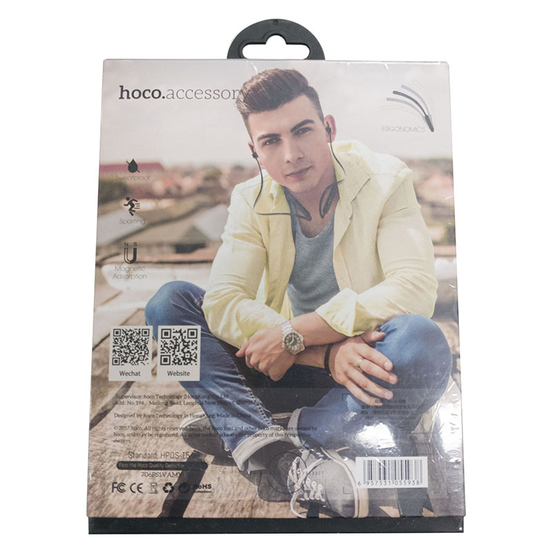 Bluetooth Гарнитура hoco ES11 Maret Sporting Wireless Earphone Черная фото