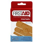 Набор пластырей FirstAid универсальный влагостойкий 20 шт. (4 типаразмера)