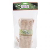 Мочалка Beauty Format пояс из крапивы и хлопка длинная