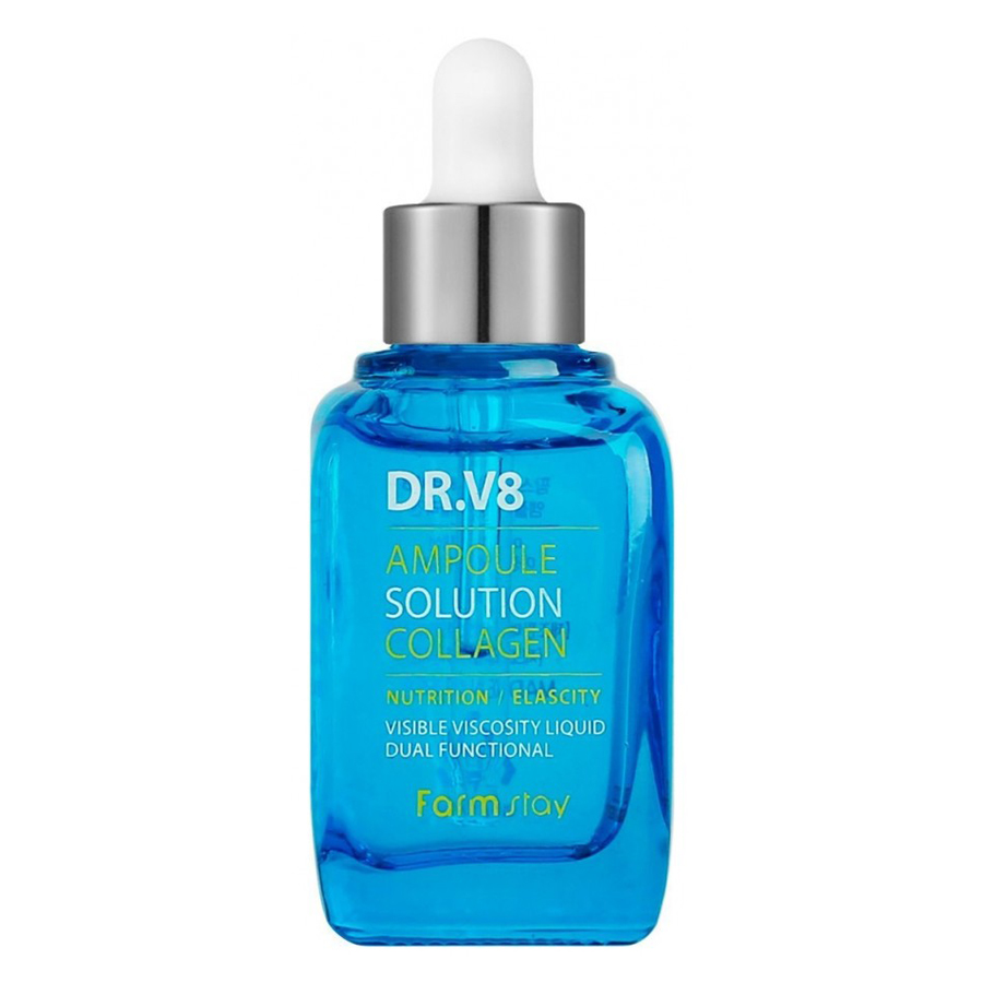 Сыворотка для лица FarmStay DR.V8 Ampoule Solution Collagen 30 ml фото