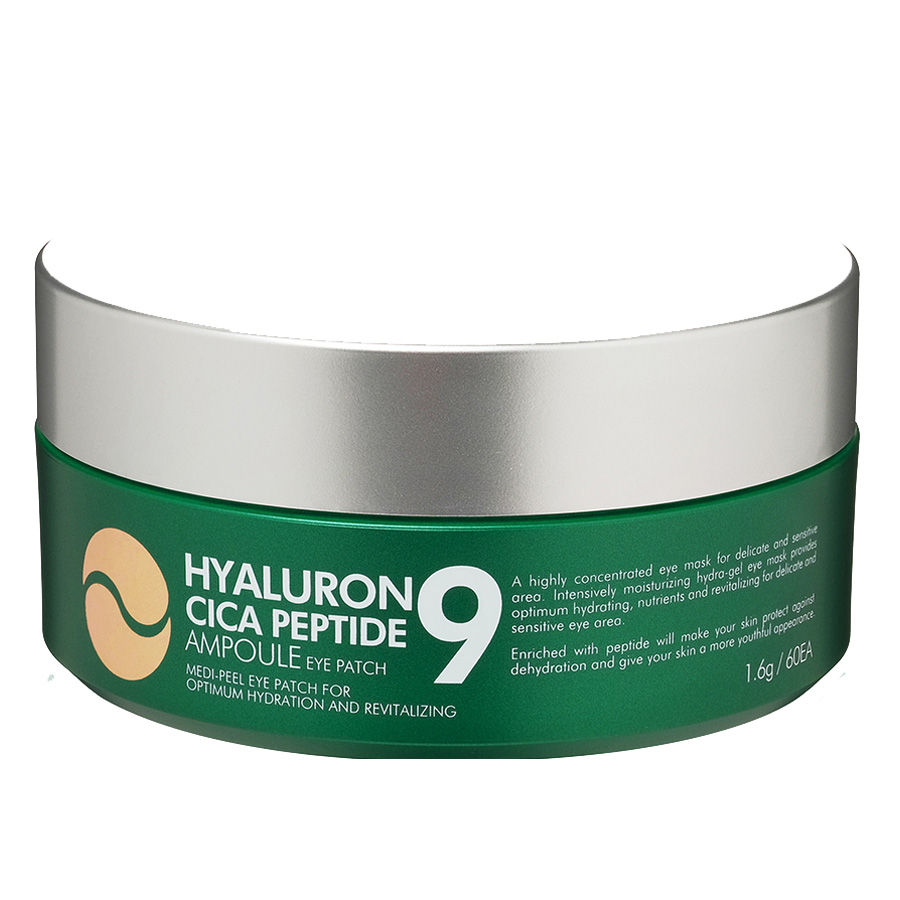 Гидрогелевые патчи для глаз Medi-Peel Hyaluron Cica Peptide 9 Ampoule Eye Patch с пептидами 60 шт фото