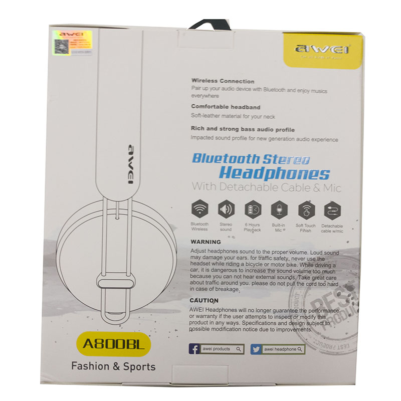 Bluetooth Наушники Awei A800BL фото