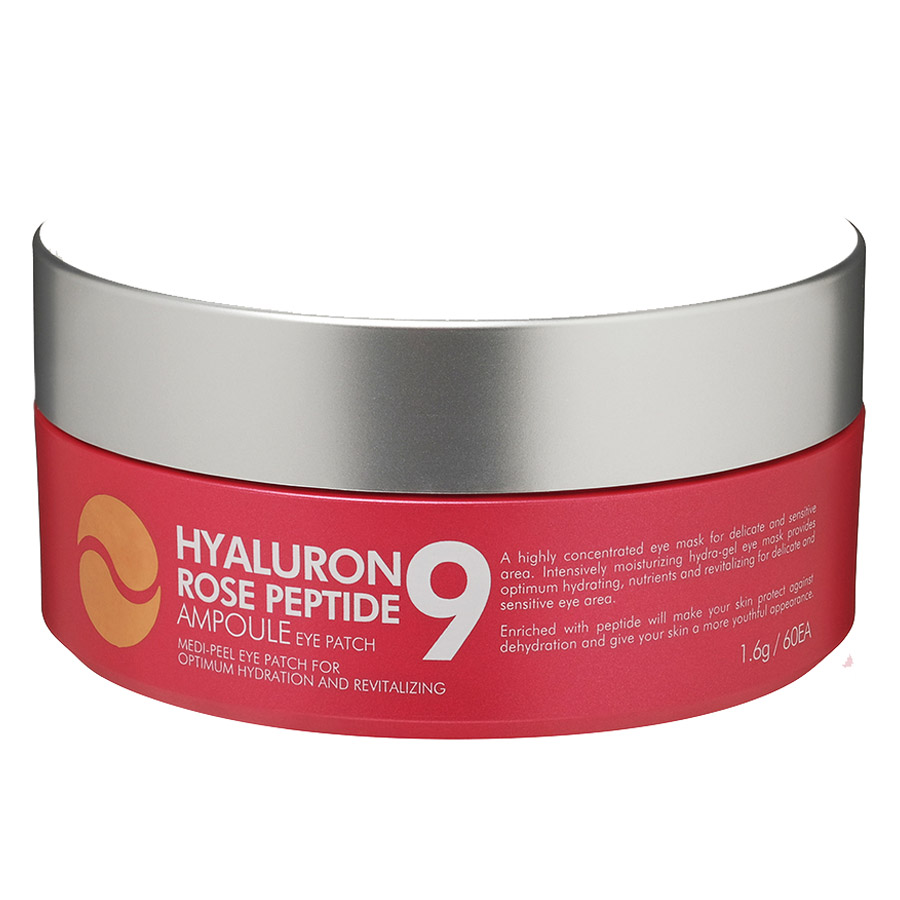 Гидрогелевые патчи для глаз Medi-Peel Hyaluron Rose Peptide 9 Ampoule Eye Patch с экстрактом розы 60 шт фото