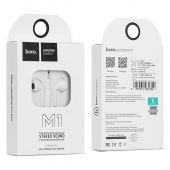 Гарнитура hoco M1 Stereo Sound Белая