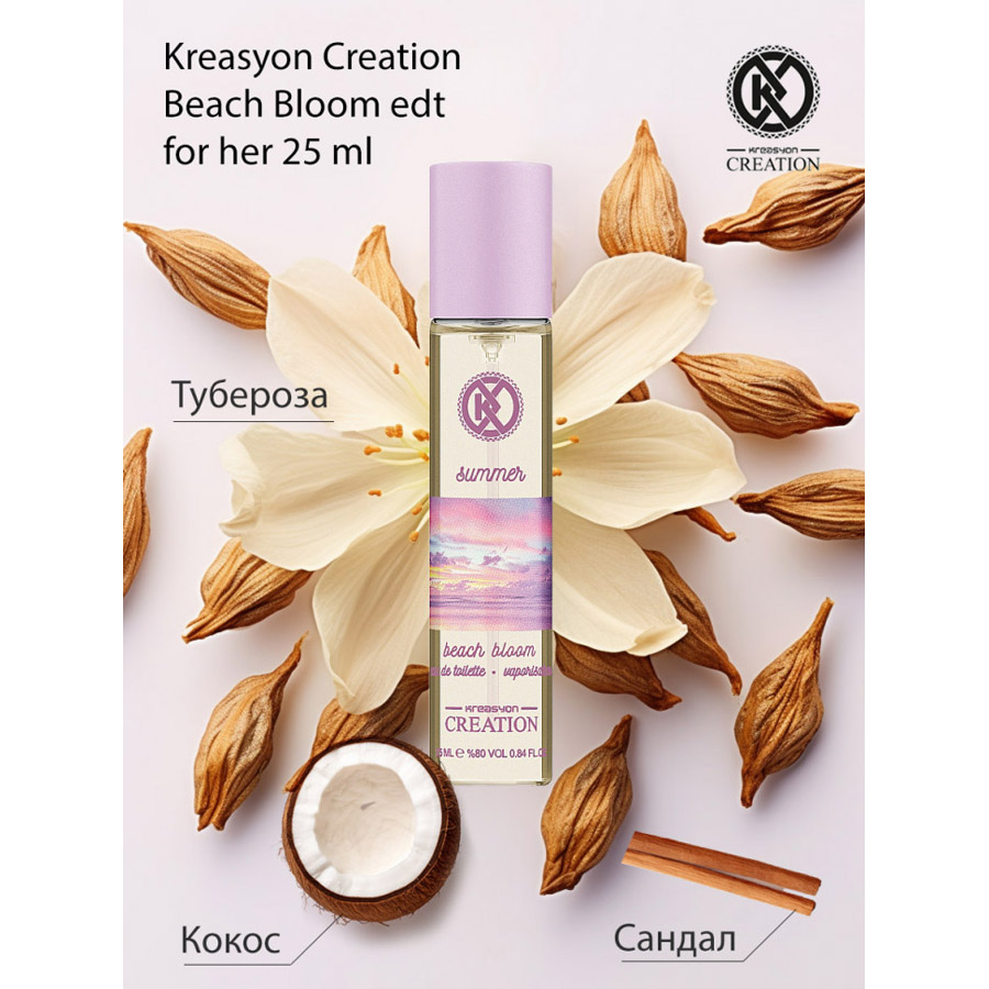 Kreasyon Creation Beach Bloom For Women edt 25 ml фото