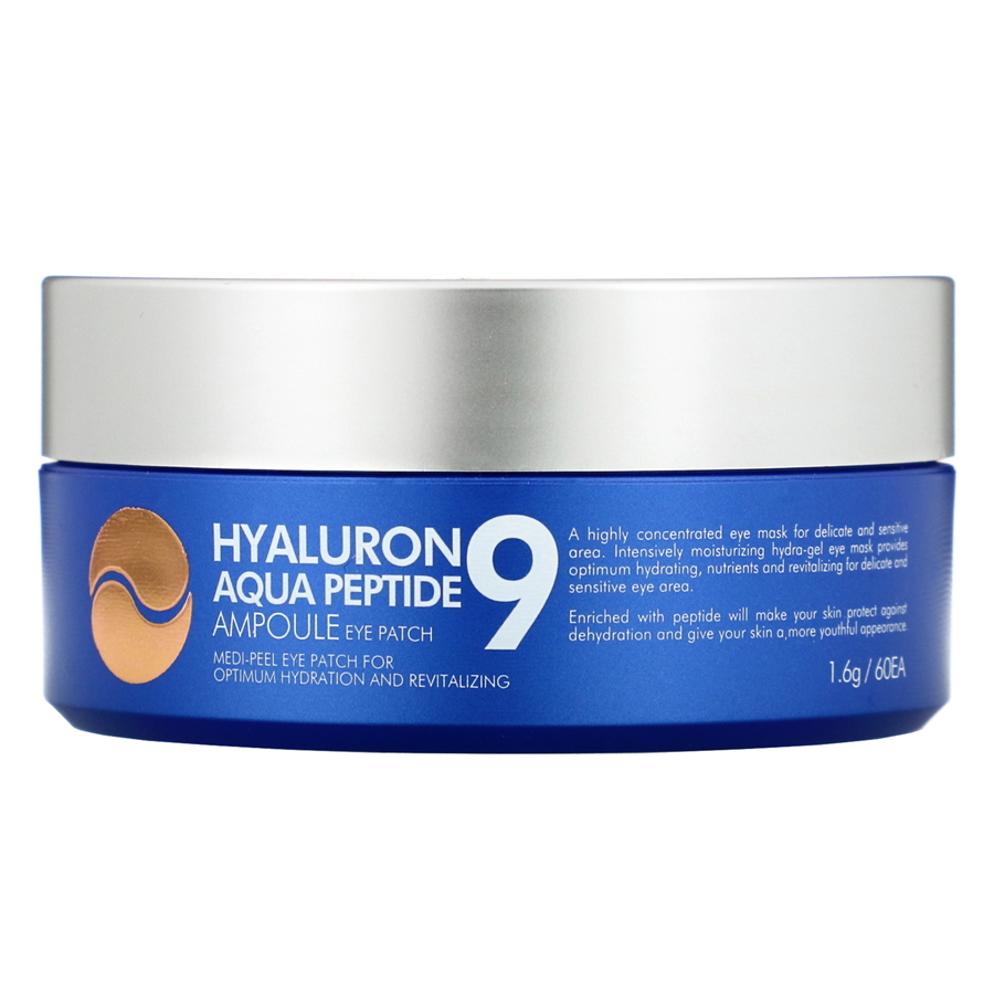 Гидрогелевые патчи для глаз Medi-Peel Hyaluron Aqua Peptide 9 Ampoule Eye Patch с пептидами 60 шт фото