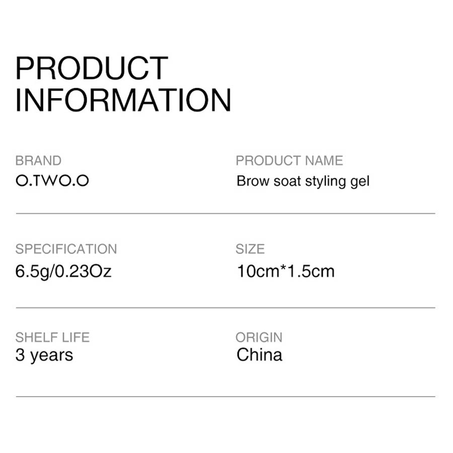 Набор Гель для бровей O.TWO.O водостойкий + ножницы 6,5 g фото