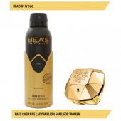 Дезодорант Beas W526 Paco Rabanne Lady Million For Women deo 200 ml