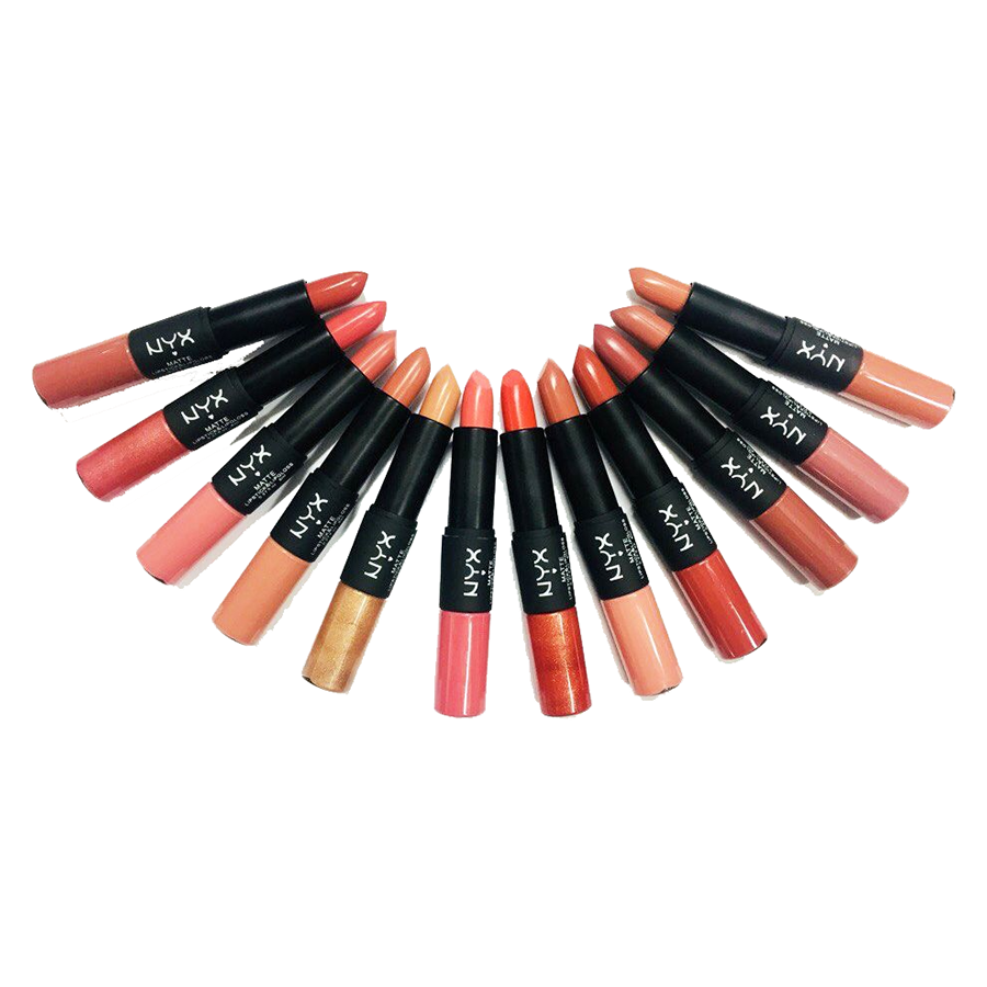 Помада + Блеск NYX Matte Lipstick & Lipgloss 2in1 (упаковка 12 шт) фото